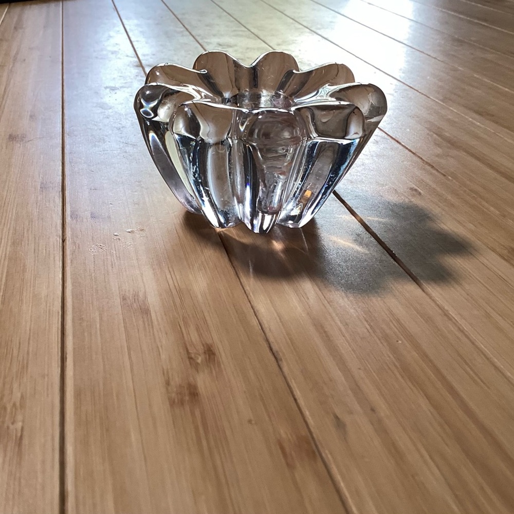 Small Crystal Flower Shaped Candle Holder